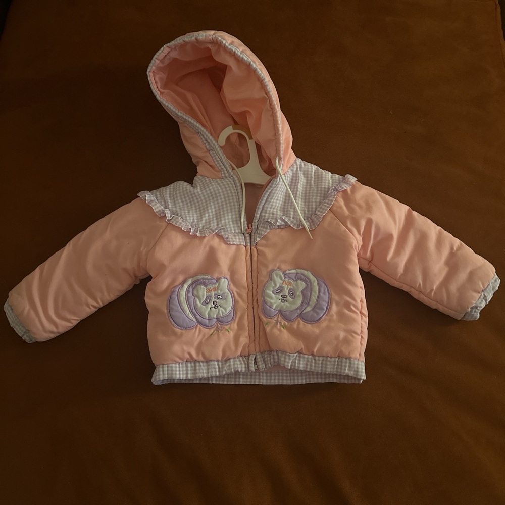 Vintage Pink and Purple Kids Puffer Jacket